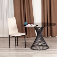 Стул Easy Chair (mod. 24-1) light beige (светло-бежевый) HLR2 / чёрный - Изображение 1